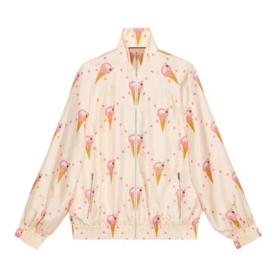 Pre-owned Gucci Ice Cream Print Jacket 'pink' | Women's Size Xs