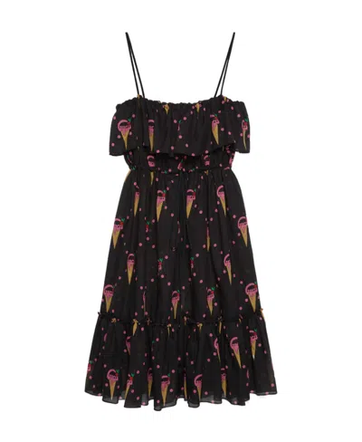 Gucci Ice Cream Print Dress Women In Black