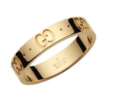 Gucci Icon 18ct Yellow Gold Gg Motif Ring