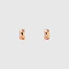 Gucci Icon 18k Gg Hoop Earrings In Rose Gold