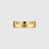 Gucci Icon 18k Gg Thin Ring In Yellow Gold
