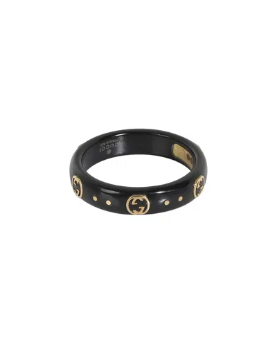 Gucci Icon 18k Ring (authentic Pre-loved) In Black