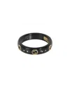 Gucci Icon 18k Ring (authentic Pre-loved) In Black