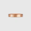 Shop Gucci Icon 18k Thin Band In Rose Gold
