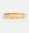 Gucci Icon 18kt Gold Ring With Diamond In Gold/white D.