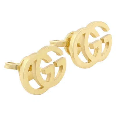 Pre-owned Gucci Icon Gg Tissue Stud Earrings In Yellow