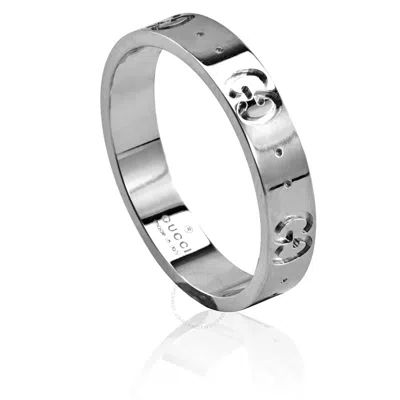 Gucci Icon Thin Band Ring In 9000 White Gold