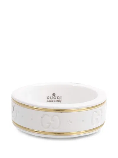 Pre-owned Gucci Icon Ring In White