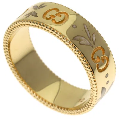 Pre-owned Gucci Icon Yellow Gold (18k) Band Ring ()