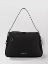 Gucci Black Leather Medium Gg Emblem Shoulder Bag In Black
