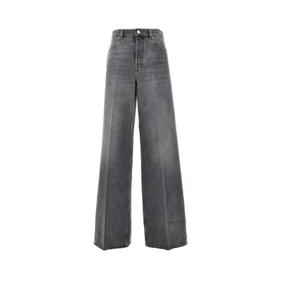 Gucci Ide Leg Loose Fit Jeans In Gray
