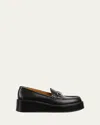 Gucci Idle Leather Bit Platform Loafers In Black