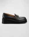 Gucci Leather Loafer In Black