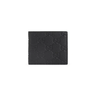 Gucci Imprint Wallet Men In Black