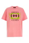 Gucci Logo-printed Short-sleeved T-shirt In Pink
