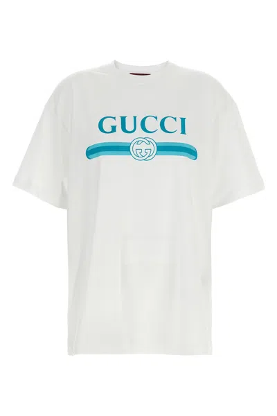 GUCCI 'GUCCI INCROCIO GG E WEB' PRINT T-SHIRT