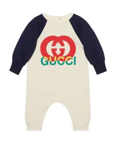 Gucci Incrocio Gg Logo-print Romper In White