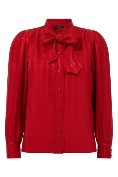 Gucci 'incrocio Gg' Shirt In White