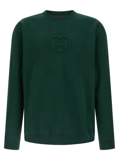 GUCCI INCROCIO GG SWEATSHIRT GREEN