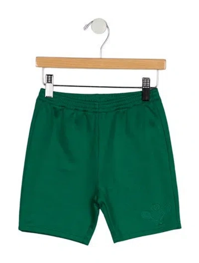 Pre-owned Gucci Babies' Infant Boys Branded Embroidered Shorts In Green