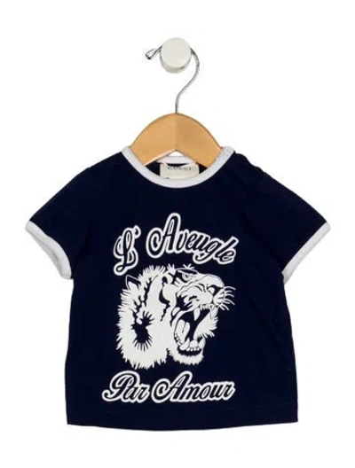 Pre-owned Gucci Babies' Infant Boys Branded Pattern Printed Shirt In Blue