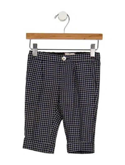 Pre-owned Gucci Babies' Infant Boys Wool Pattern Printed Pants In Blue