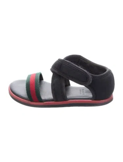 Pre-owned Gucci Babies' Infants Boys Flat Sandals In Black