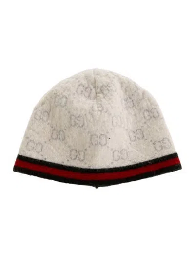 Pre-owned Gucci Babies' Infants Boys Gg Beanie In Neutrals