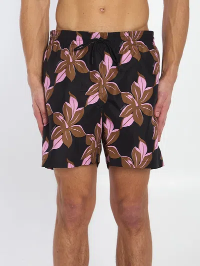 Gucci Infinity Print Swimsuit In Multicolor