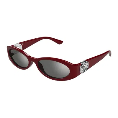 Gucci Injectate Burgundy Sunglasses In Brown