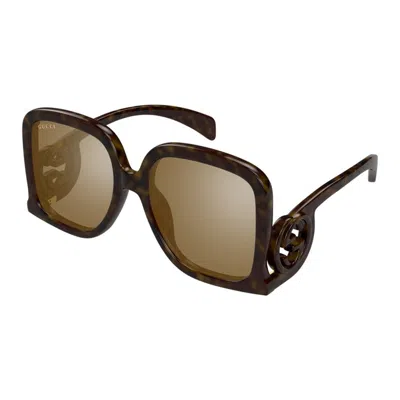 Gucci Injectate Havana Sunglasses In Brown