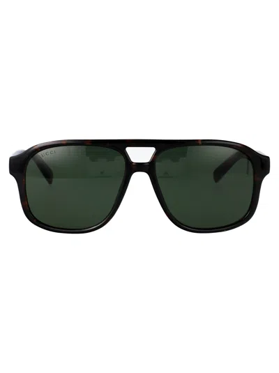 Gucci Injectate Havana Sunglasses In Black