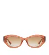 Gucci Injected Oval Sunglasses In Brown