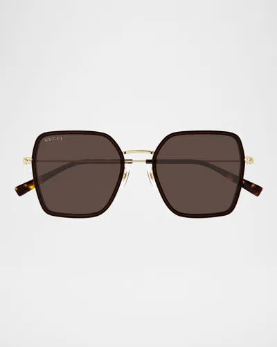 Gucci Injection Plastic Square Sunglasses In Black