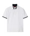 Gucci Knit Cotton Polo Shirt With Intarsia In White