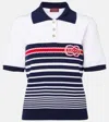Gucci Cotton Stitch Polo Top With Intarsia