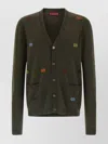 Gucci Gg Intarsia Cardigan Sweaters And Cardigans Green In Green
