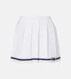 Gucci Intarsia Pleated Cotton-blend Miniskirt