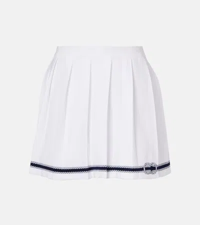 Gucci Intarsia Pleated Cotton-blend Miniskirt
