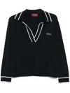Gucci Striped Intarsia-knit Silk And Cotton-blend Sweater In Blue