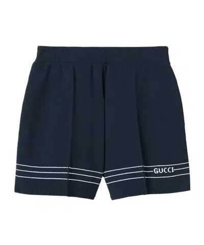 GUCCI FABRIC SHORTS WITH INTARSIA