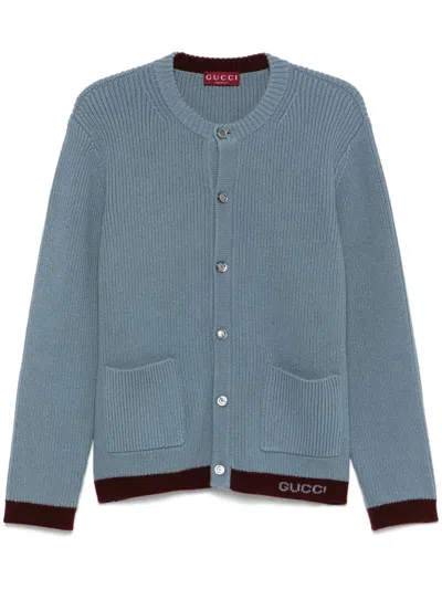 GUCCI INTARSIA WOOL CARDIGAN