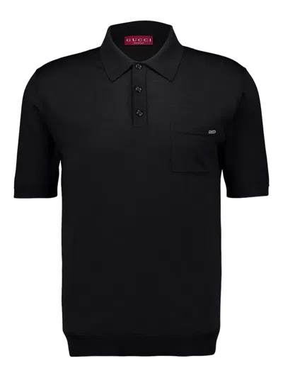 Gucci Intarsia Wool Polo Shirt