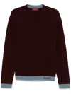 Gucci Crew Neck Knit Sweater In Red