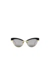 Gucci Interchangeable-rim Oval Sunglasses In Gray