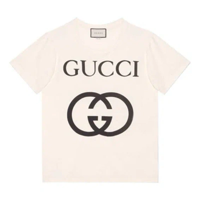 Gucci Interlock G Large Short Sleeve Unisex Creamy White