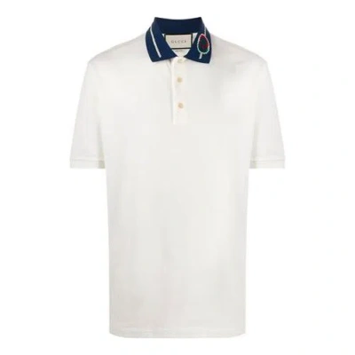 Gucci Interlock G Short Sleeve Polo White