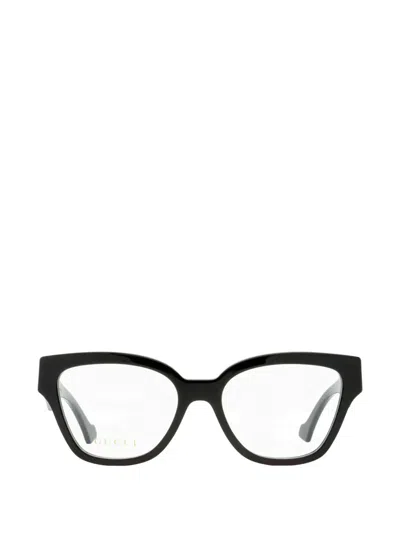 Gucci Interlocked Logo Square Glasses In Black