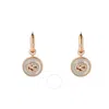 Gucci Interlocking 18ct Rose Gold Hoop Mother Of Pearl Earrings - Ybd786772001 In Pink/rose Gold Tone/gold Tone
