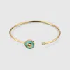 Gucci Interlocking 18k Bangle Bracelet In Gold